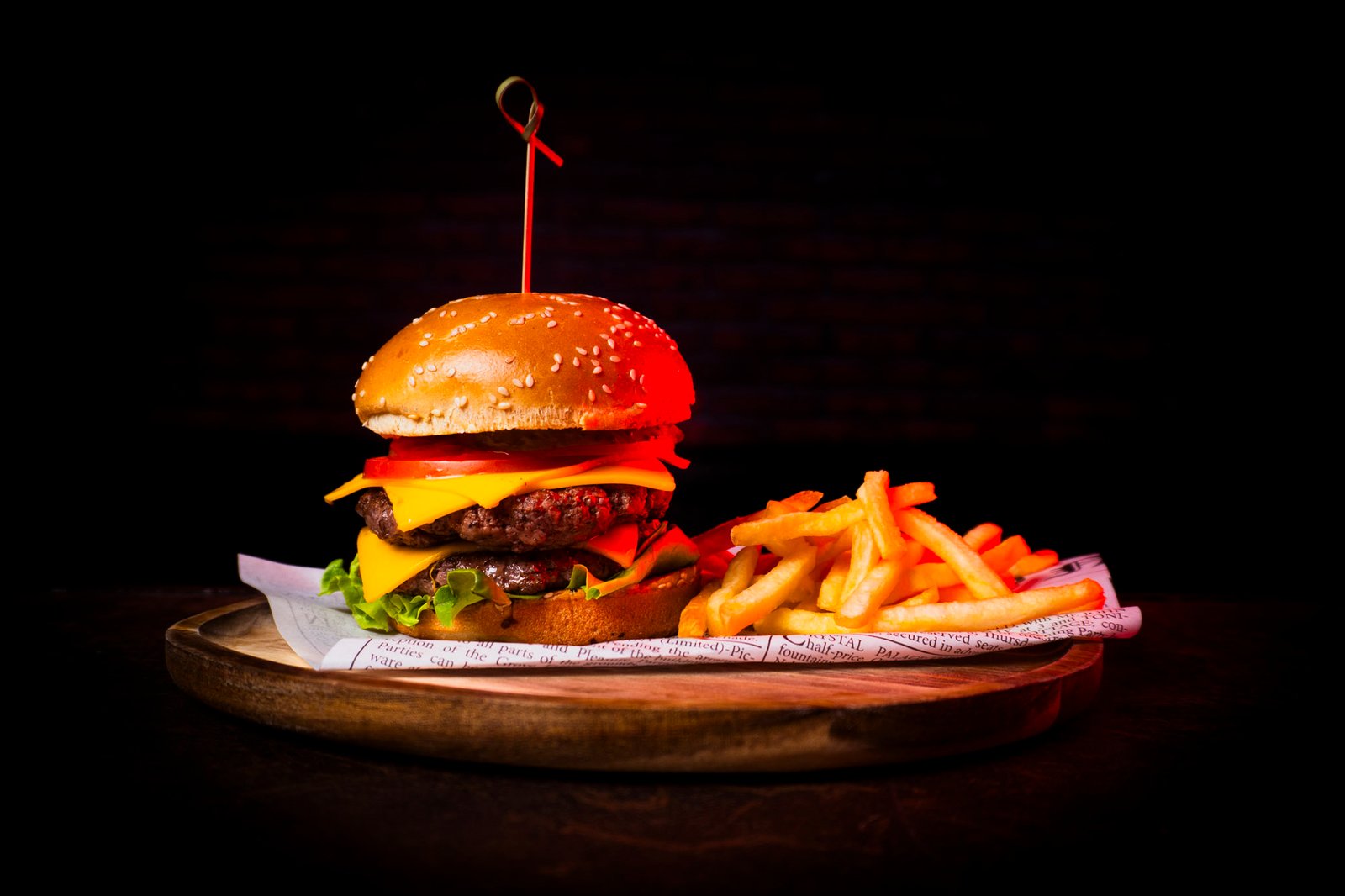 Sesión fotográfica de hamburguesa para menú digital del restaurante